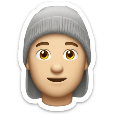 man caucasian 50 wearing a slouchy beanie sticker