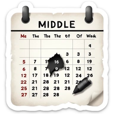 middleof the week sticker