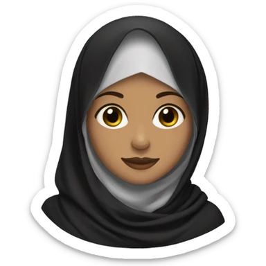 Hijabi with a black hijab sticker
