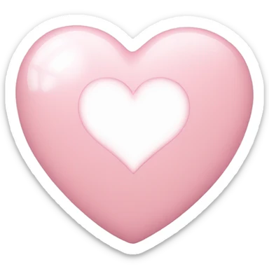 Light pink heart message bubble text sticker