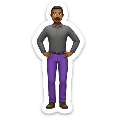it-specialist-who works at apple Inc. put purple pants sticker