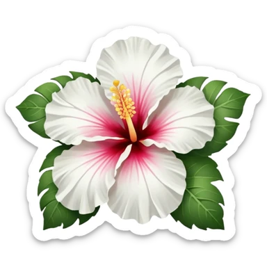 An white hibiscus emoji sticker