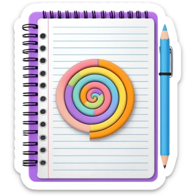 An aesthetic schoo notebook sticker