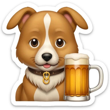 Ein Hund der talahon ist und Bier trinkt sticker