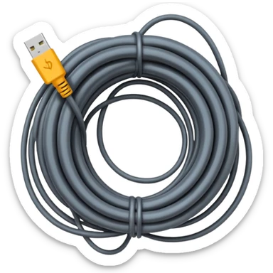 Tangled Cables sticker
