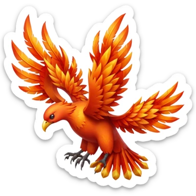 Pokemon legendary laranja and red crystal moltres sticker