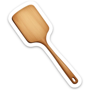 Wooden spatula sticker