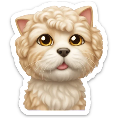 White-ginger cat AND apricot Maltipoo sticker