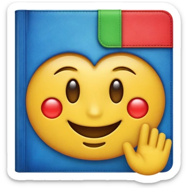 The textbook with 'Emoji' on the cover sticker