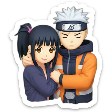 Naruto et Hinata qui s'embrassent sticker