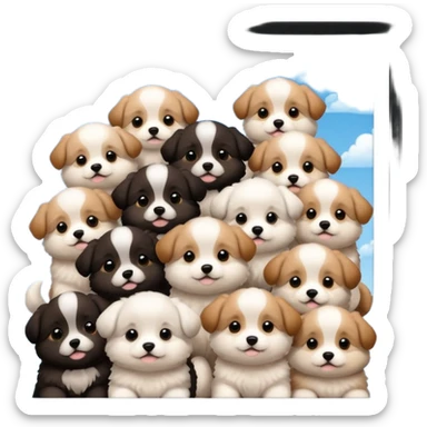 Cielo de los perritos sticker