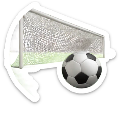 Soccer ball and goal sticker
