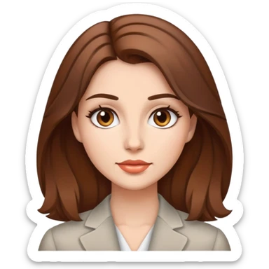 beautiful woman with brown hair styled in a professional way sticker