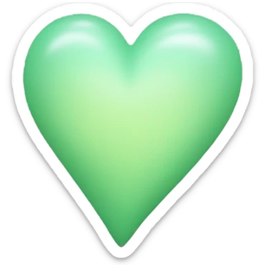 light pastell green heart sticker