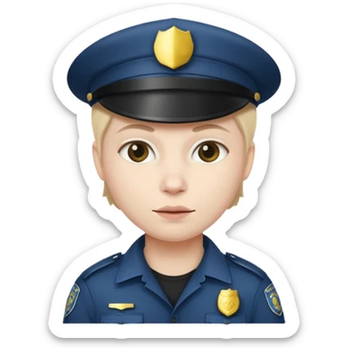 thief, Police hat. sticker