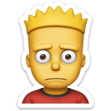 Bart Simpson lobotomy sticker