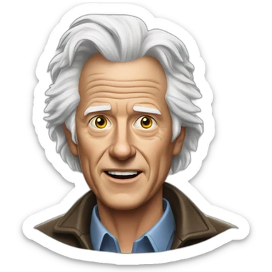Doc Emit Brown back to the future sticker