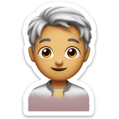 Flirty shy emoji sticker