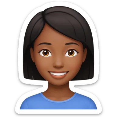 Young ebony girl  sticker