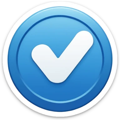 A high-resolution 2D icon of an Instagram-style verified badge.  sticker