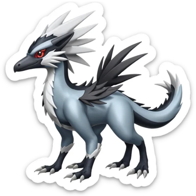 Shiny Nargacuga-Silvally-Fakémon-hybrid-creature (full body)  sticker