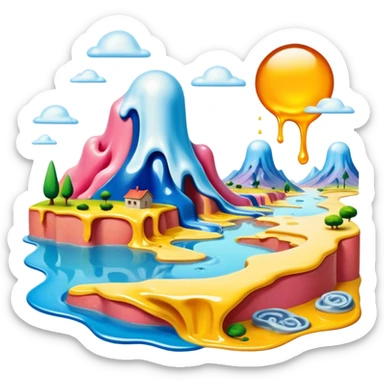 spam land surreal dali landscape sticker
