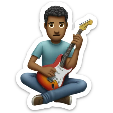 Taking apart a fender stratocaster with a confused face sticker