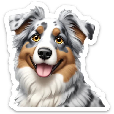Blue merle Australian Shepherd ￼ sticker