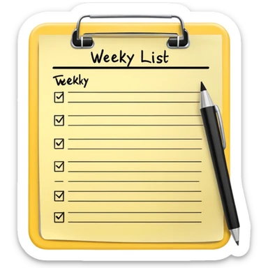 weekly to-do list sticker