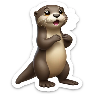 otter blowing kisses sticker