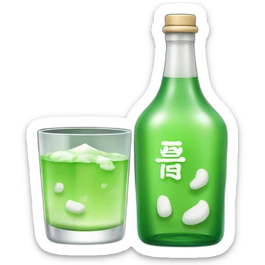 Soju bottle sticker