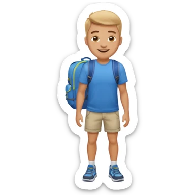 create a emoji for my male friend who is going back home for one month vacation sticker