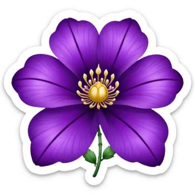 Purple flower fancy sticker