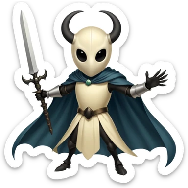 Hollow knight attacking hornet sticker