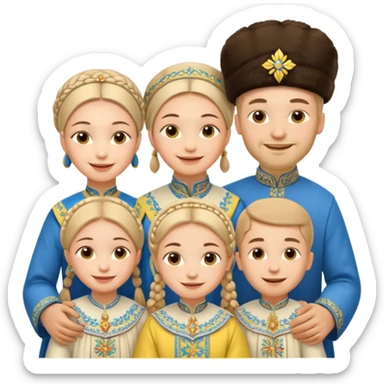  Ukrainian Christmas family gathering  sticker