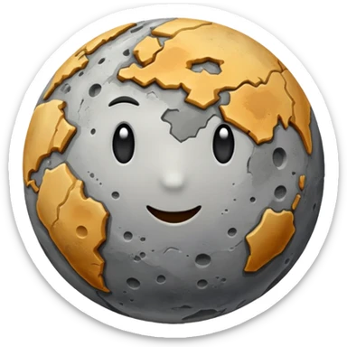 Realistic planet Mercury sticker