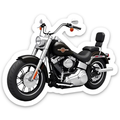 Harley-Davidson Cruiser - Harley-Davidson Softail (Model Year: 2021) (Iconic colour: Black) sticker
