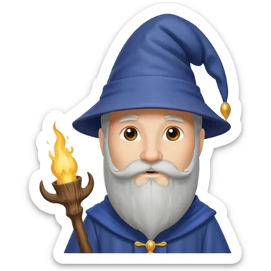 wizard with cook hat sticker
