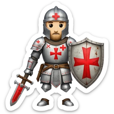 a knight templar red cross sticker