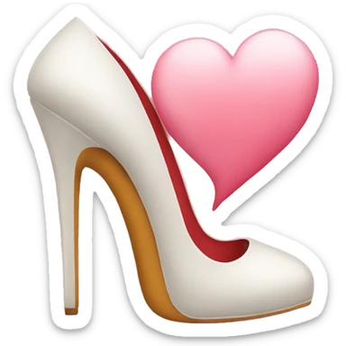 High heels and heart sticker