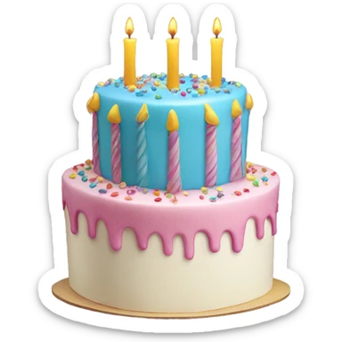 birthday cake sticker