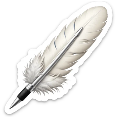 feather pen sticker