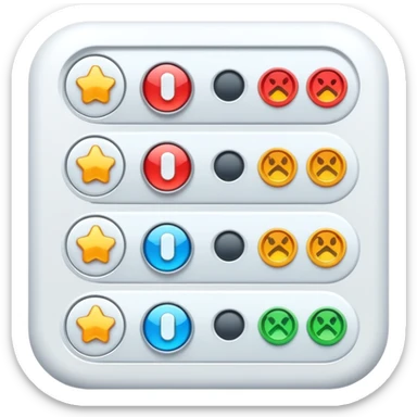 Video game graphics settings menu with toggles and sliders sticker