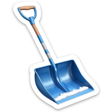 snow shovel object icon, metal snow shovel with wooden handle, winter equipment, glossy highlights, 3D cartoon, mobile game icon style, centered, clean background, no text, no watermark

 sticker