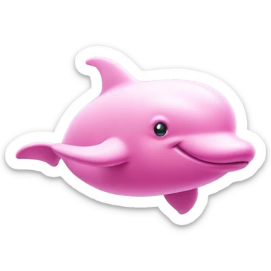 pink dolphin pink clouds sticker