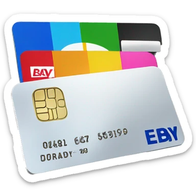 bank card with ebay sticker