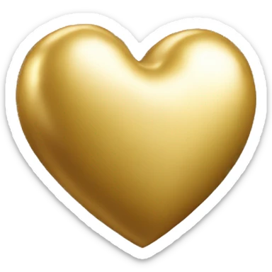 Gold heart sticker