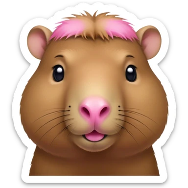 Preppy capybara sticker