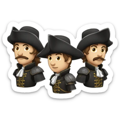 the three musketeers sticker