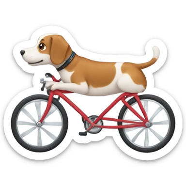 dog on a bike sticker